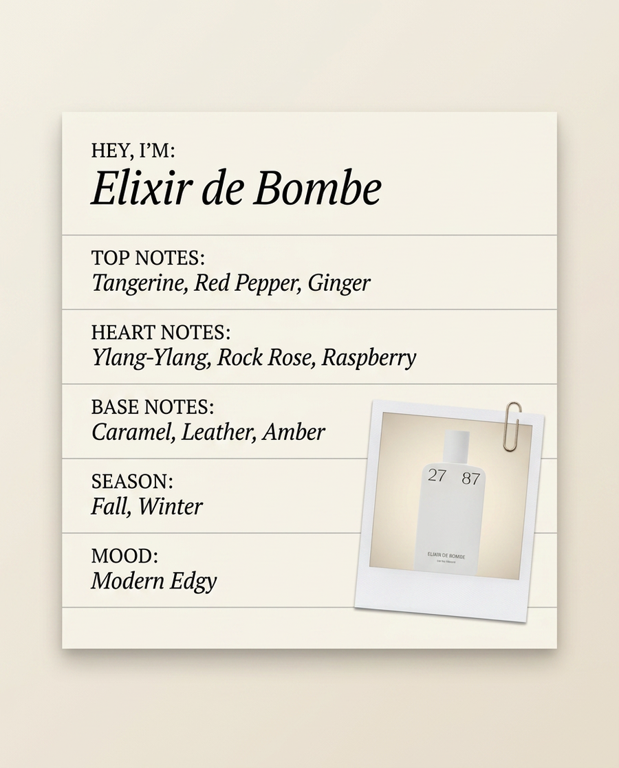 27 87 Elixir de Bombe fragrance profile card