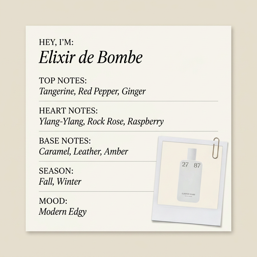 27 87 Elixir de Bombe fragrance profile card