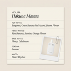 27 87 Hakuna Matata fragrance profile card