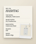 27 87 HASHTAG fragrance profile card