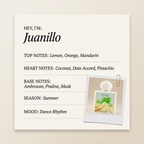 Adamo Parfum Juanillo fragrance profile card