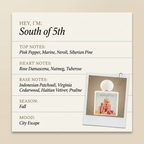 Adamo Parfum South of 5th fragrance profile card