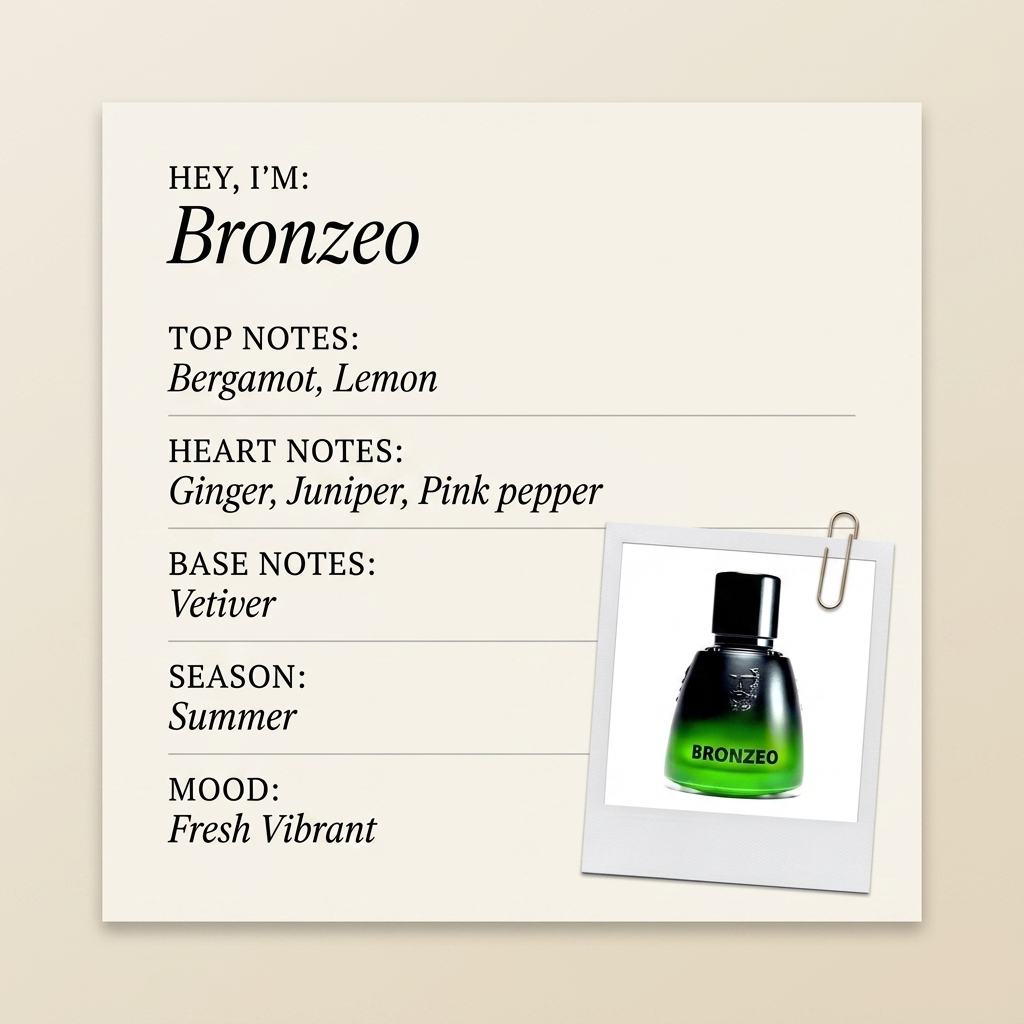 Agatho Parfum Bronzeo fragrance profile card