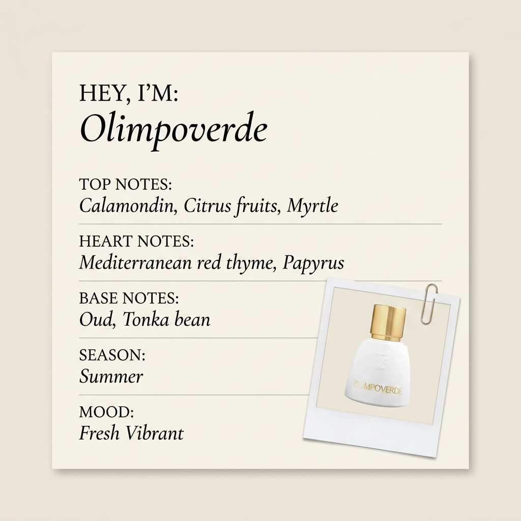 Agatho Parfum Olimpoverde fragrance profile card