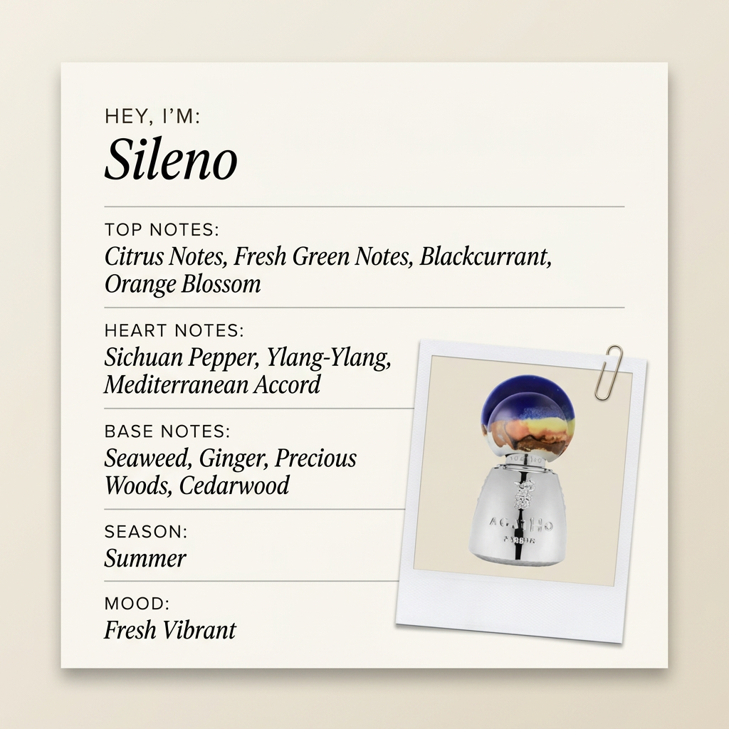Agatho Parfum Sileno fragrance profile card