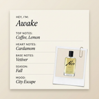 AKRO Fragrances Awake fragrance profile card