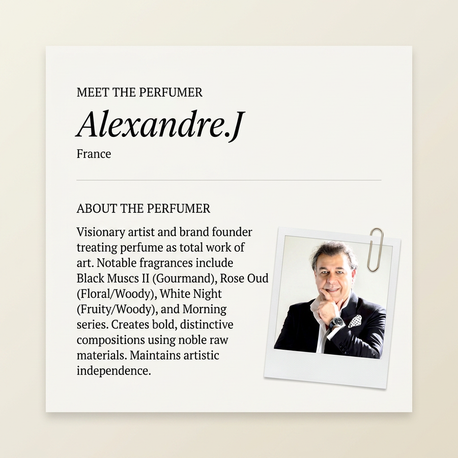 Alexandre.J perfumer profile