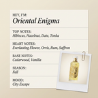 Alexandre.J Oriental Enigma fragrance profile card