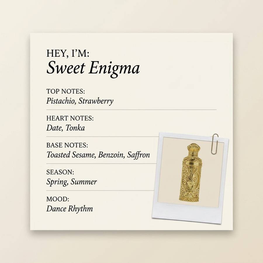 Alexandre.J Sweet Enigma fragrance profile card