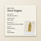 Alexandre.J Sweet Enigma fragrance profile card