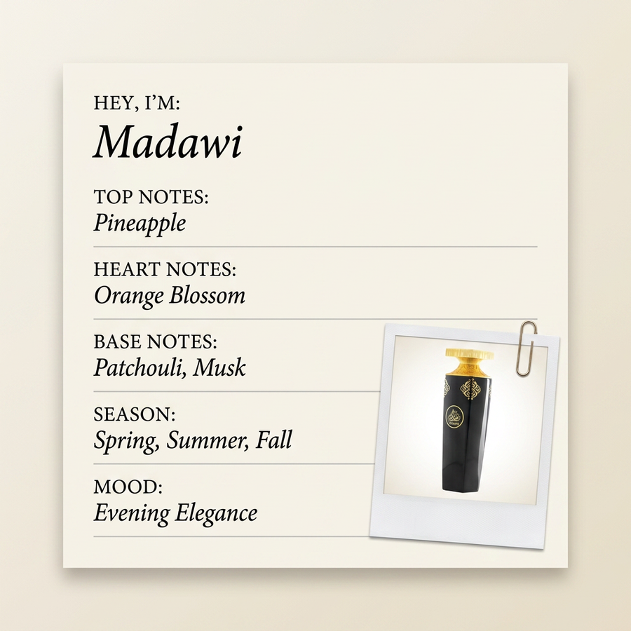 Arabian Oud Madawi fragrance profile card