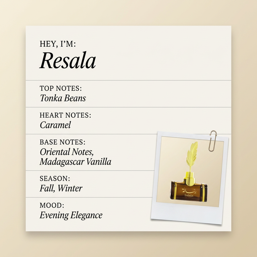 Arabian Oud Resala fragrance profile card