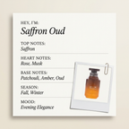 Arabian Oud Saffron Oud fragrance profile card