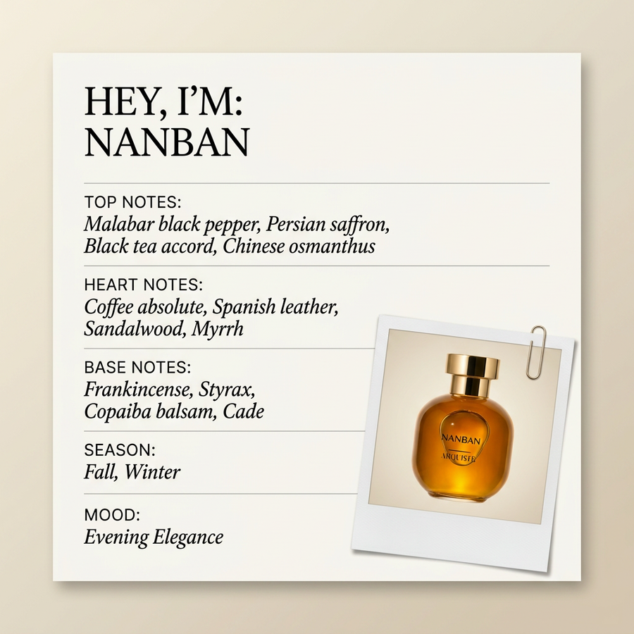 ARQUISTE Parfumeur NANBAN fragrance profile card
