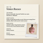 ARQUISTE Parfumeur Venice Rococo fragrance profile card