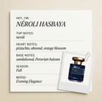 Atelier Materi Parfumerie NÉROLI HASBAYA fragrance profile card