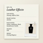 Attar al Has Leather Effecto fragrance profile card