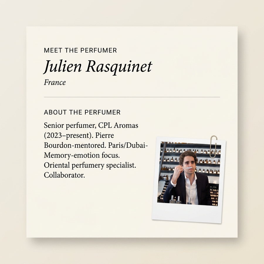 Julien Rasquinet perfumer profile