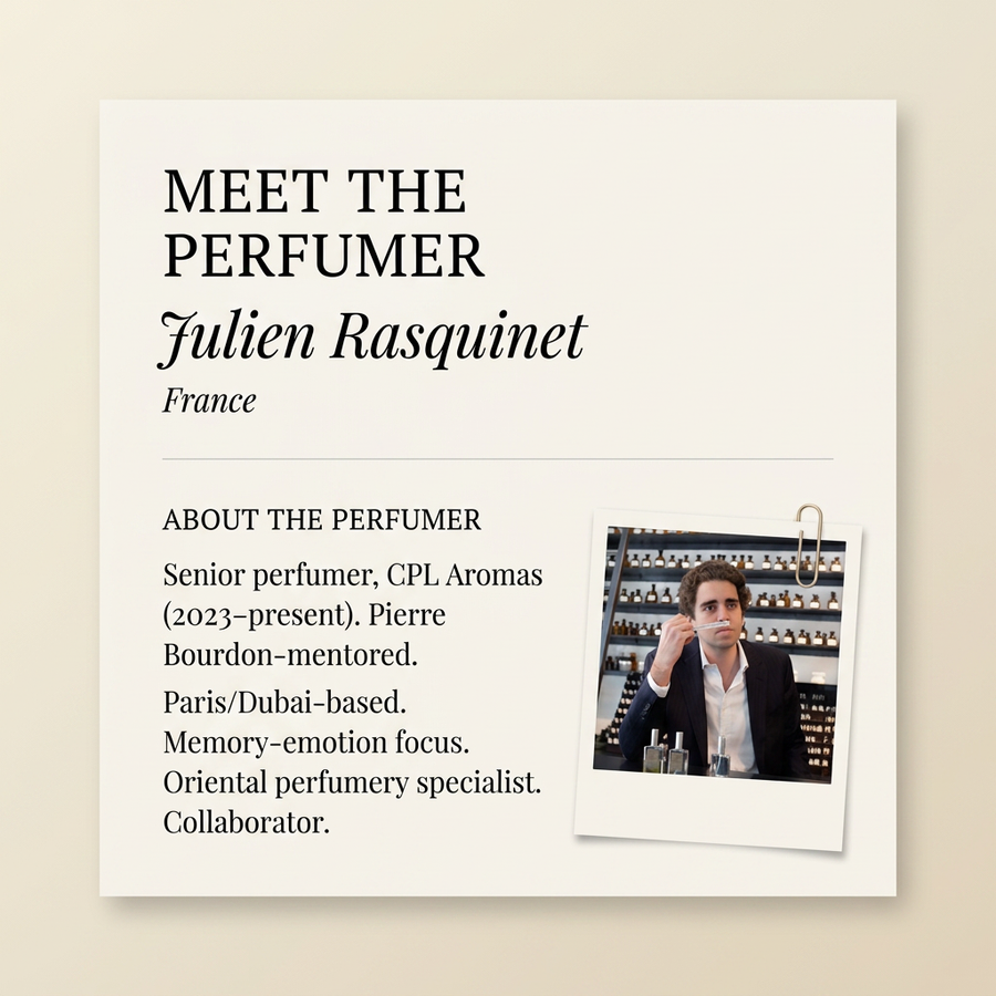 Julien Rasquinet perfumer profile
