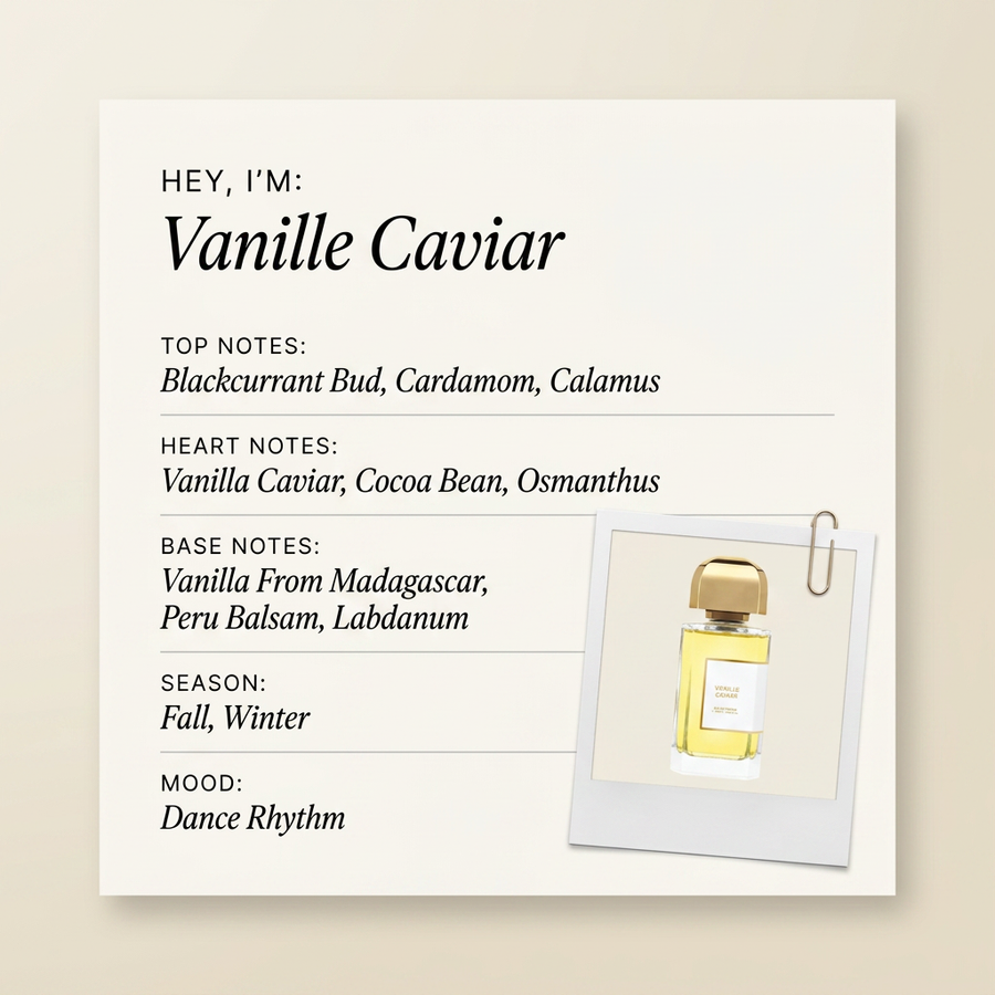 BDK Parfums Vanille Caviar fragrance profile card