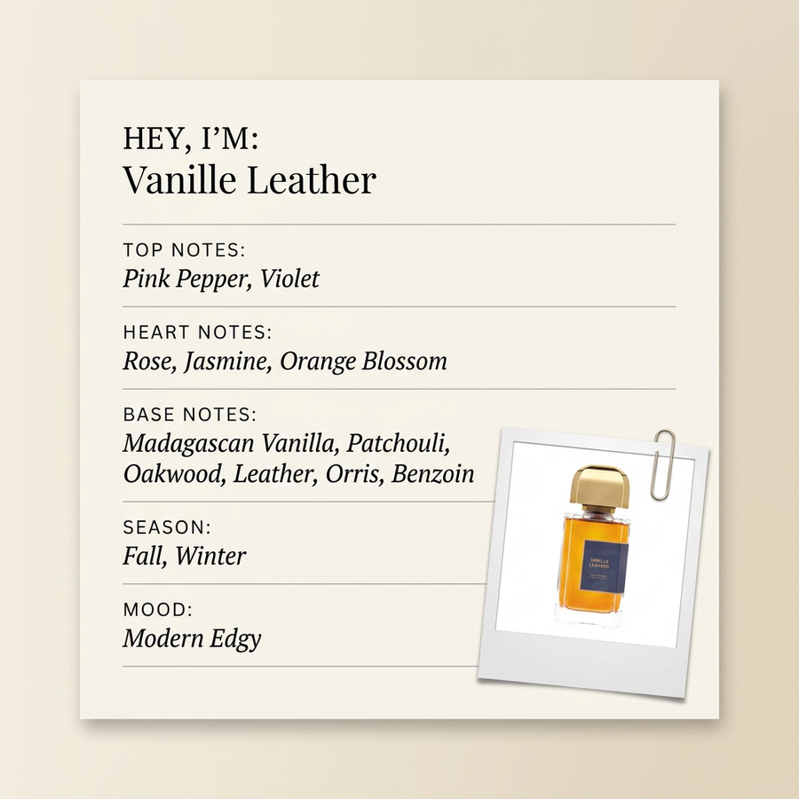 BDK Parfums Vanille Leather fragrance profile card