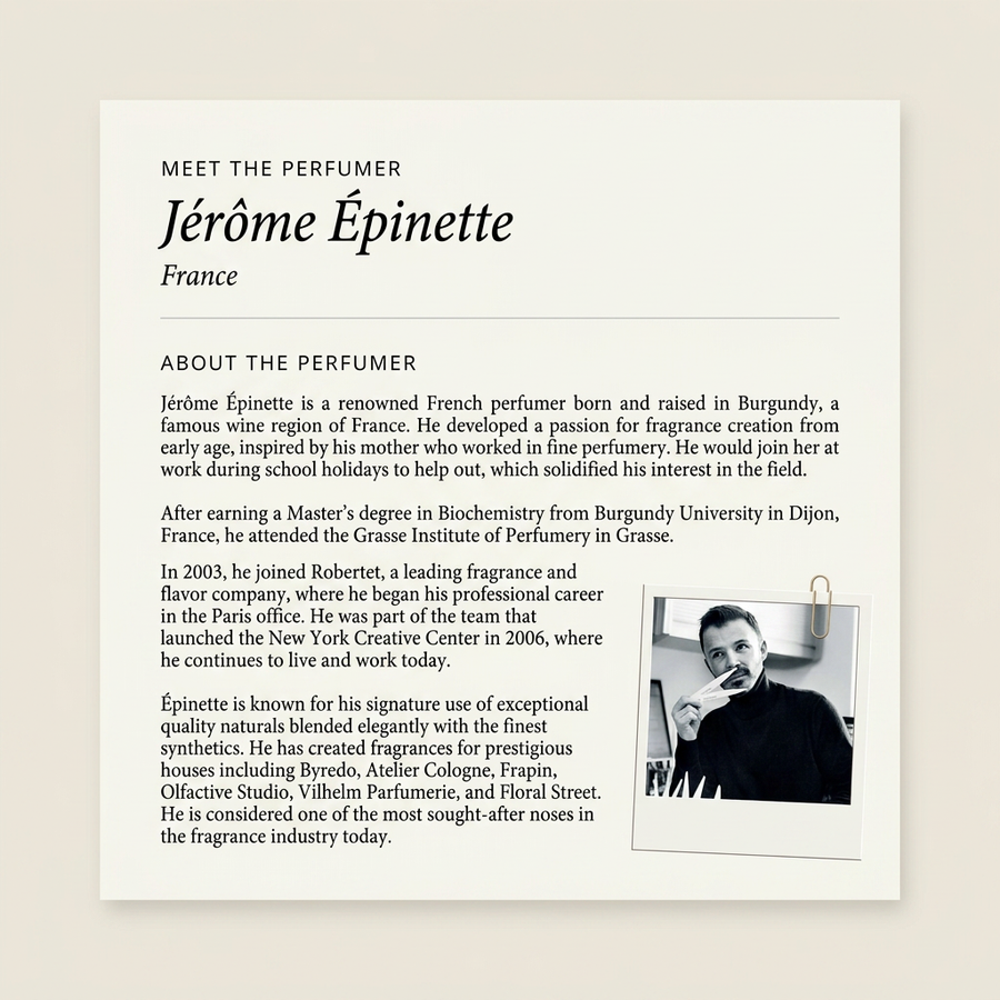 Jérôme Épinette perfumer profile