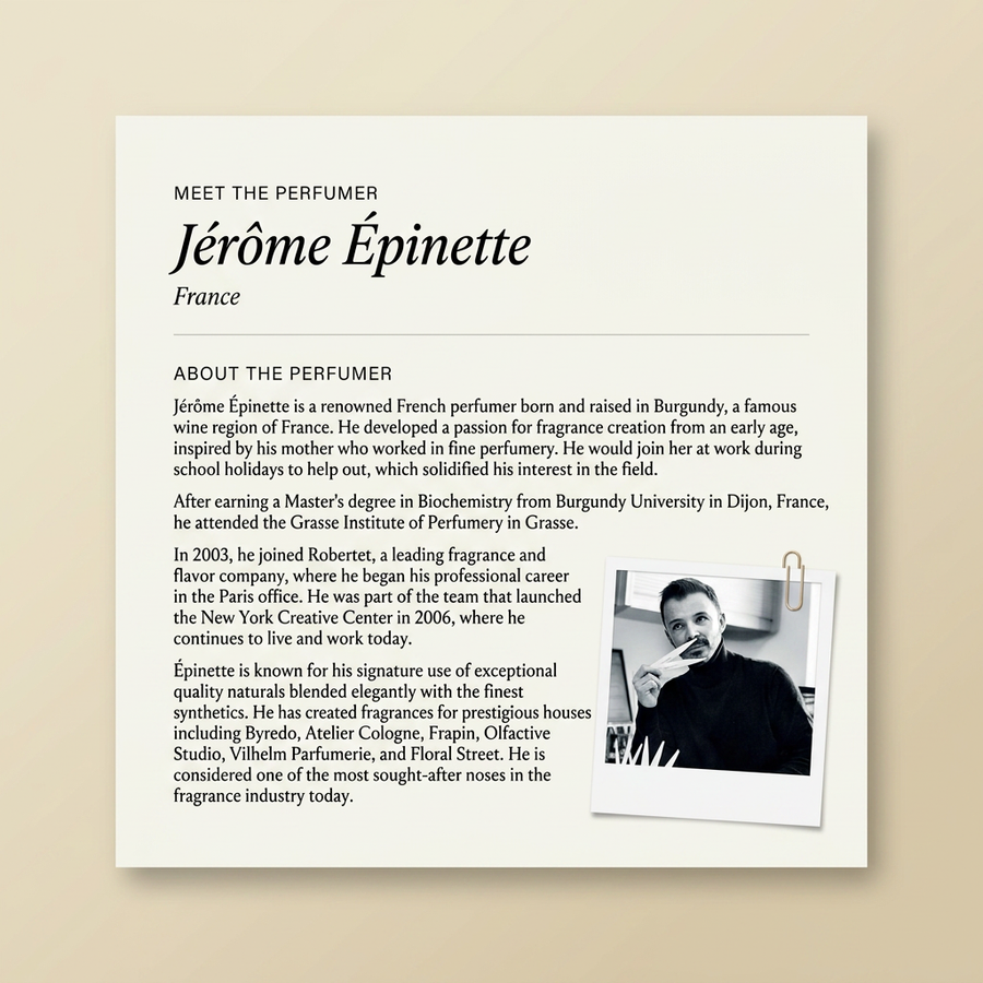 Jérôme Épinette perfumer profile