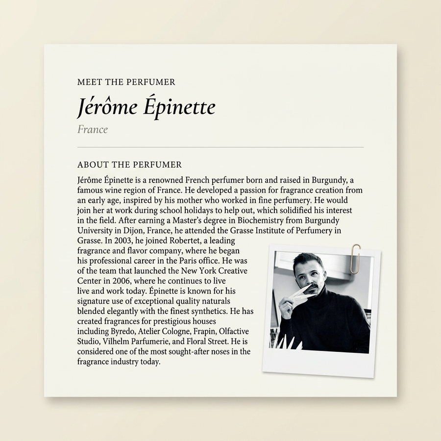Jérôme Épinette perfumer profile