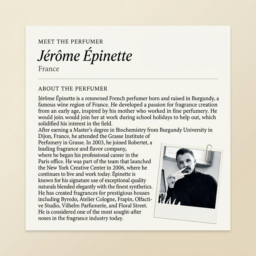 Jérôme Épinette perfumer profile