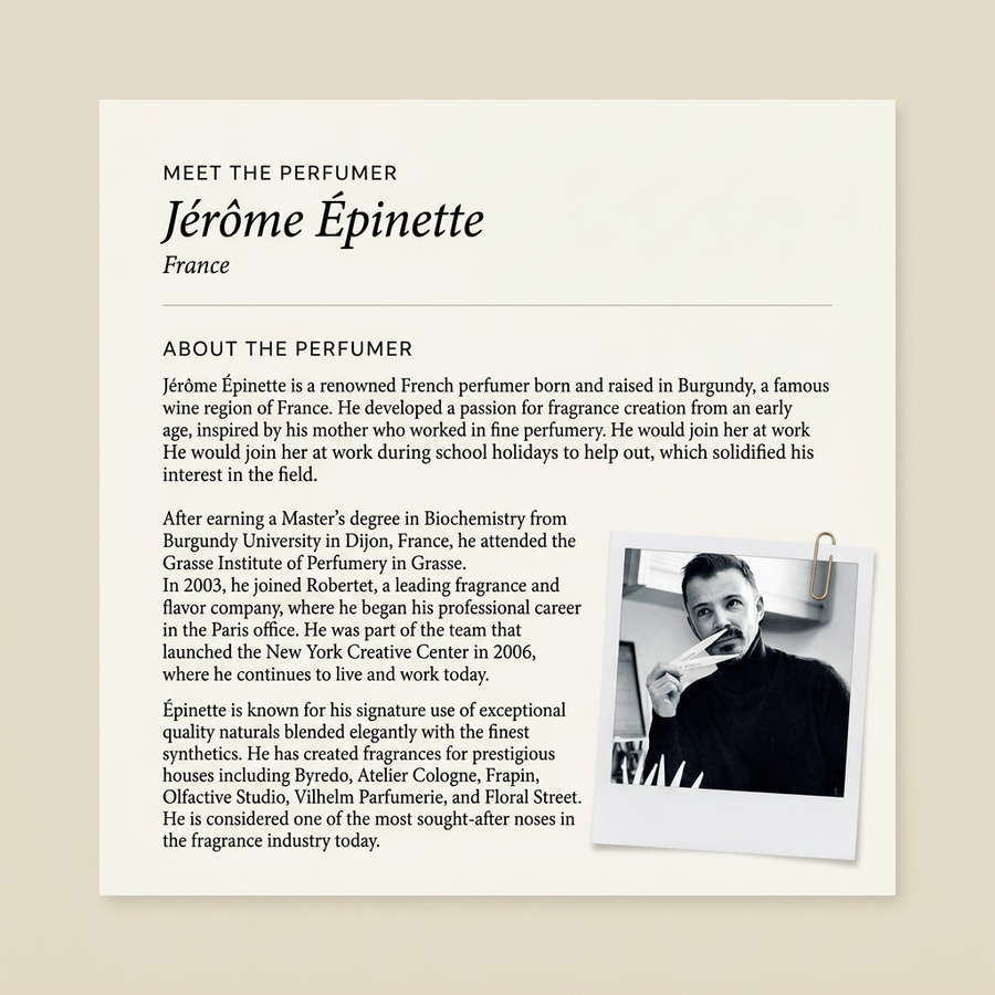 Jérôme Épinette perfumer profile