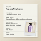 BOIS 1920 Sensual Tuberose fragrance profile card