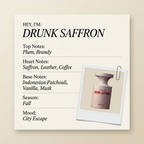 Born to Stand Out DRUNK SAFFRON fragrance profile card