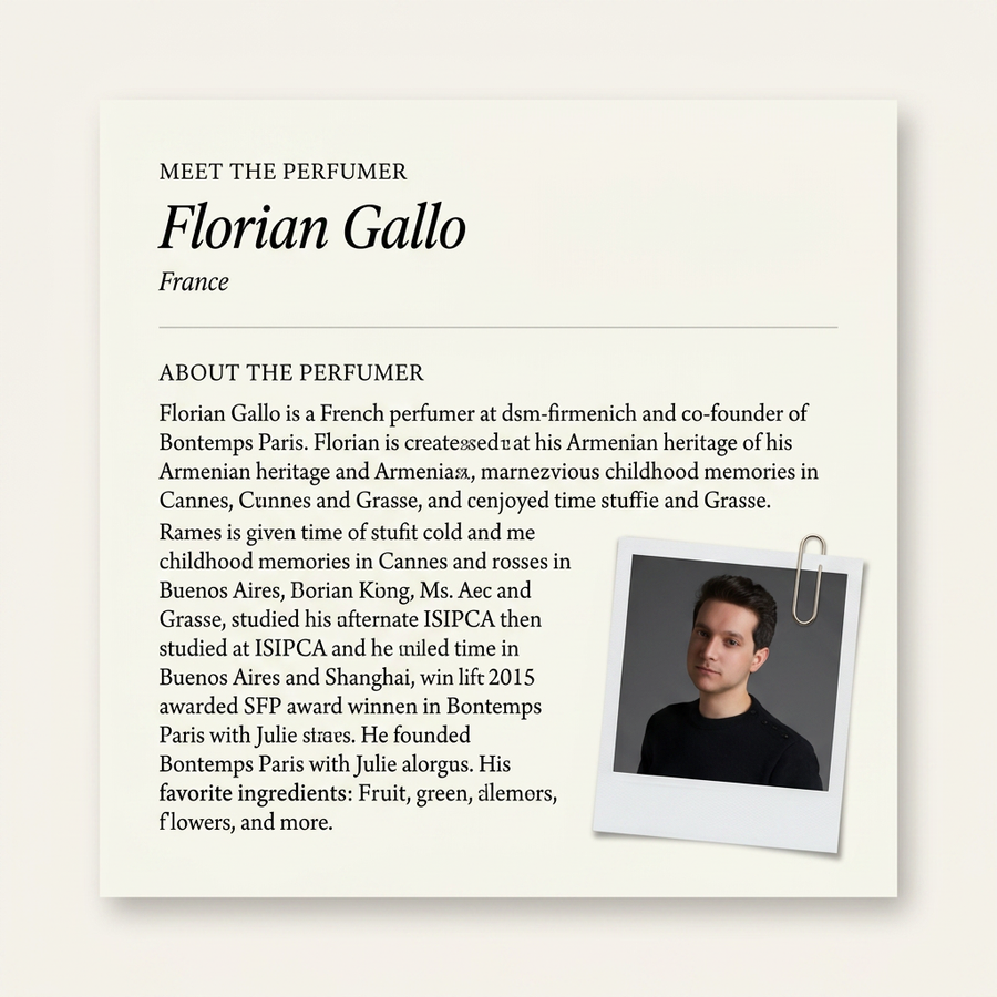 Florian Gallo perfumer profile