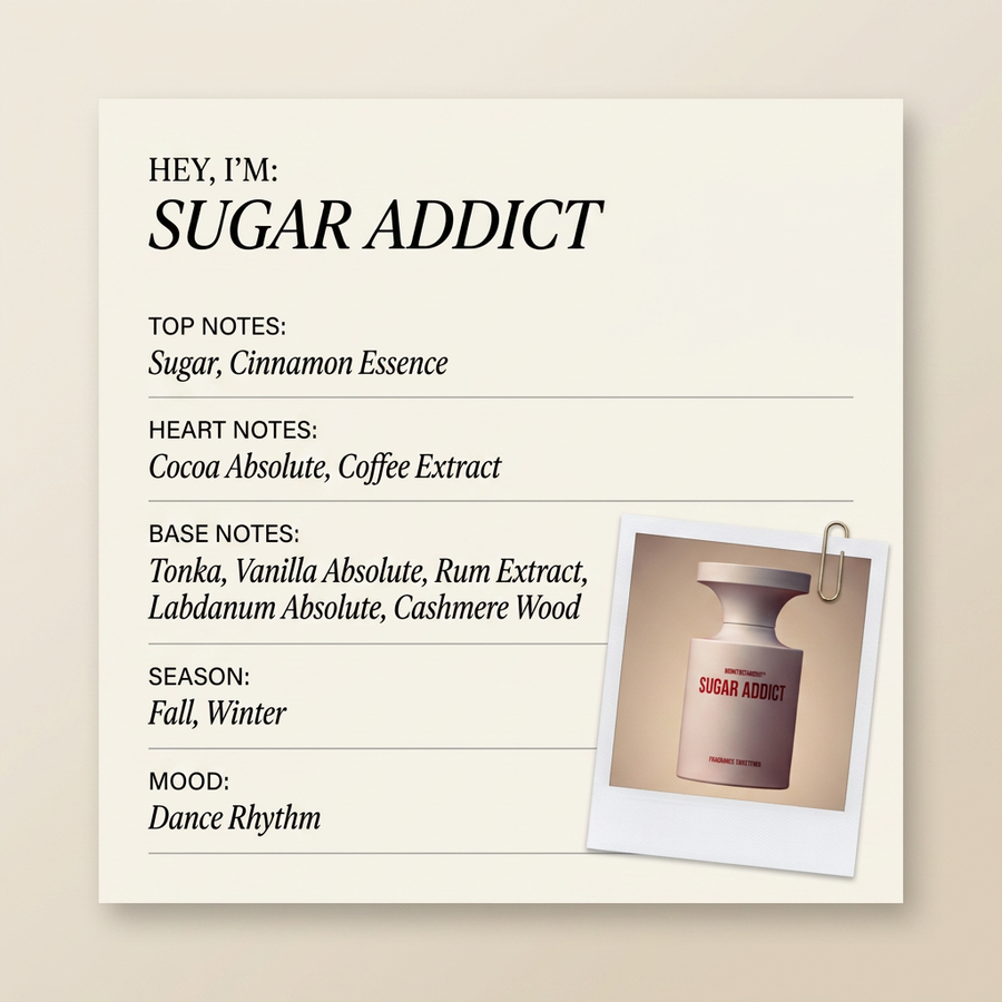 Born to Stand Out SUGAR ADDICT fragrance profile card