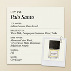 Carner Barcelona Palo Santo fragrance profile card