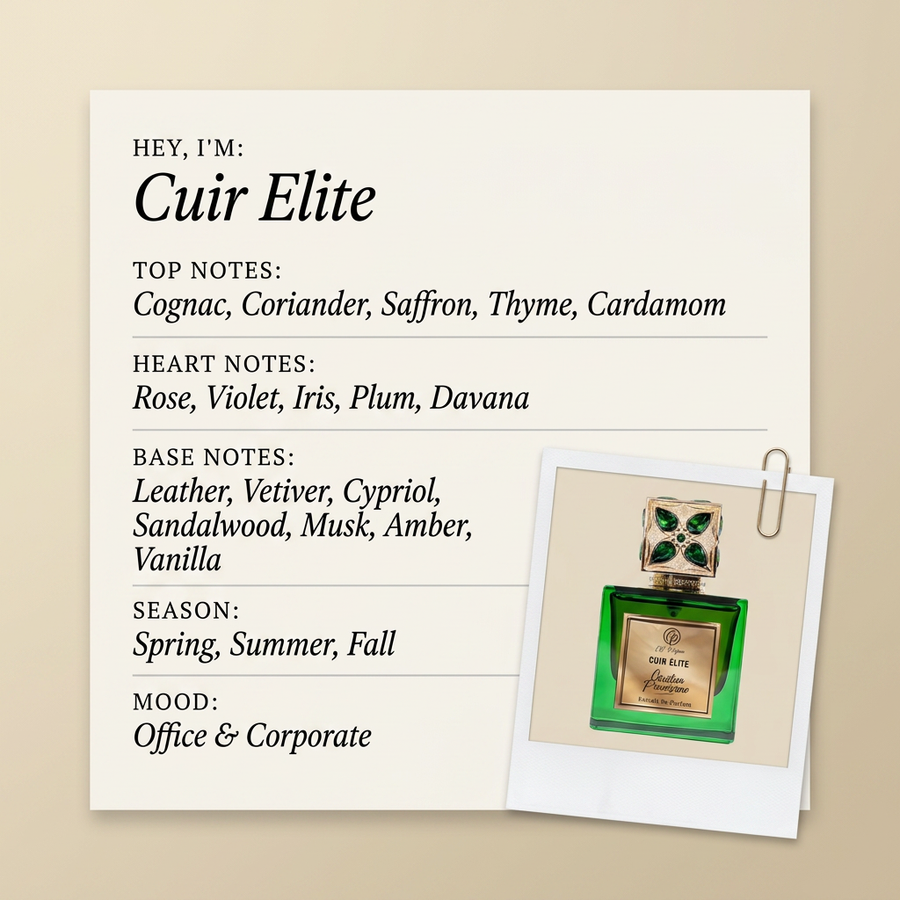 Christian Provenzano Perfumes Cuir Elite fragrance profile card