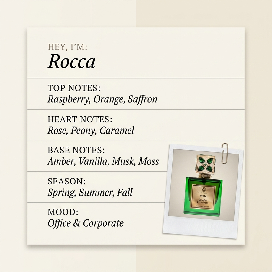 Christian Provenzano Perfumes Rocca fragrance profile card