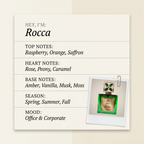 Christian Provenzano Perfumes Rocca fragrance profile card