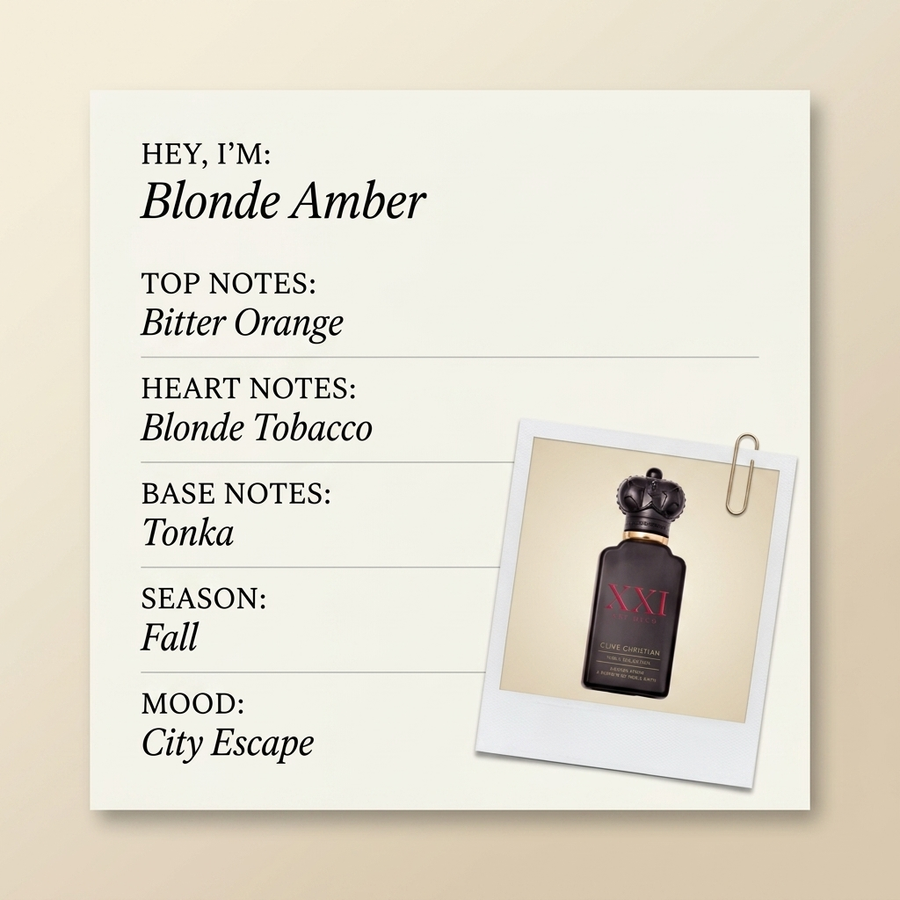 Clive Christian Blonde Amber fragrance profile card
