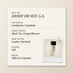 D'Orsay DANDY OR NOT. G.A. fragrance profile card