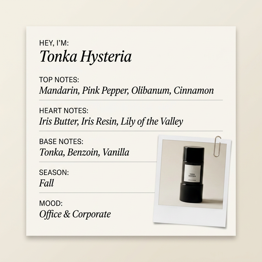 D'Orsay Tonka Hysteria fragrance profile card