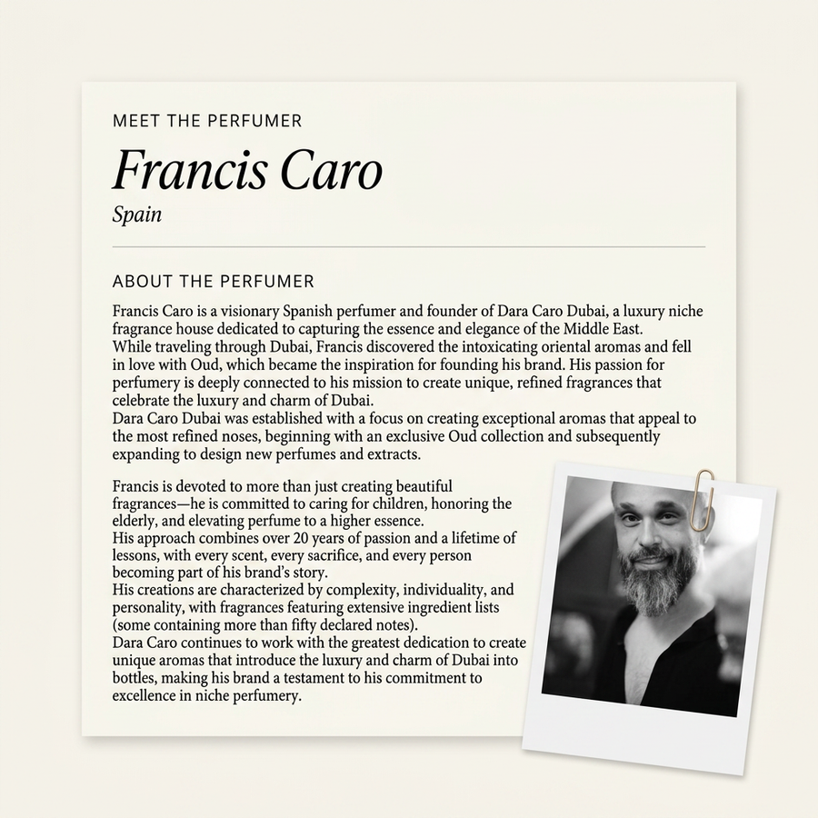 Francis Caro perfumer profile