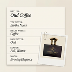 Dara Caro Oud Coffee fragrance profile card