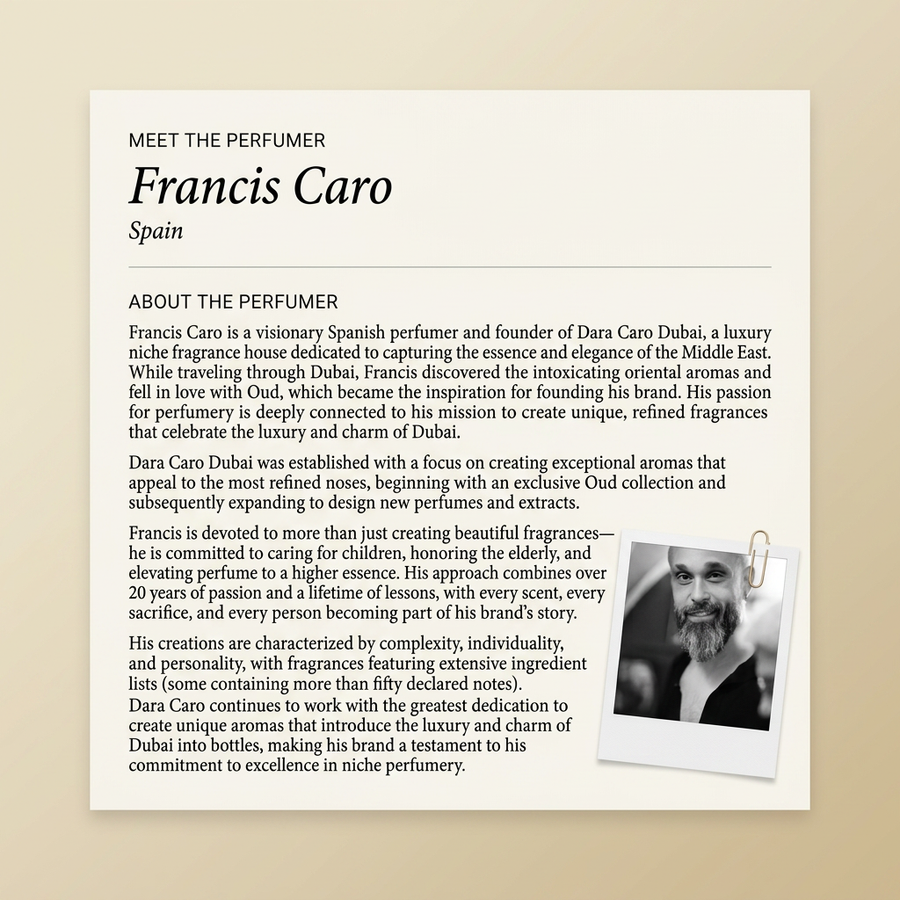 Francis Caro perfumer profile