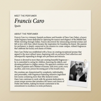 Francis Caro perfumer profile