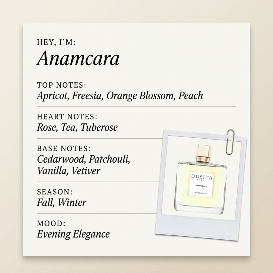 DUSITA PARIS Anamcara fragrance profile card