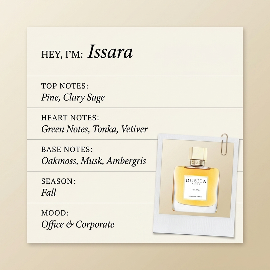 DUSITA PARIS Issara fragrance profile card