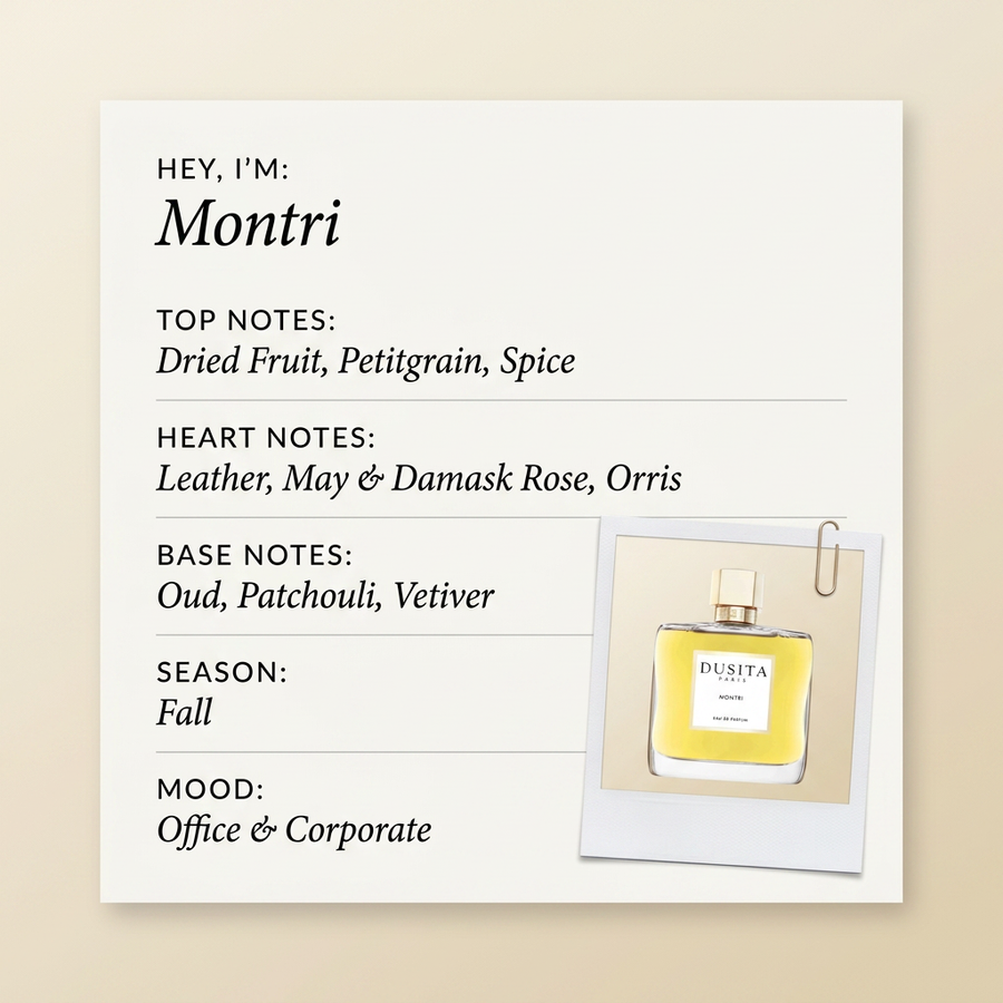 DUSITA PARIS Montri fragrance profile card