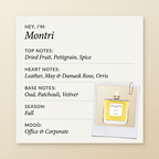 DUSITA PARIS Montri fragrance profile card