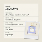 DUSITA PARIS Splendiris fragrance profile card